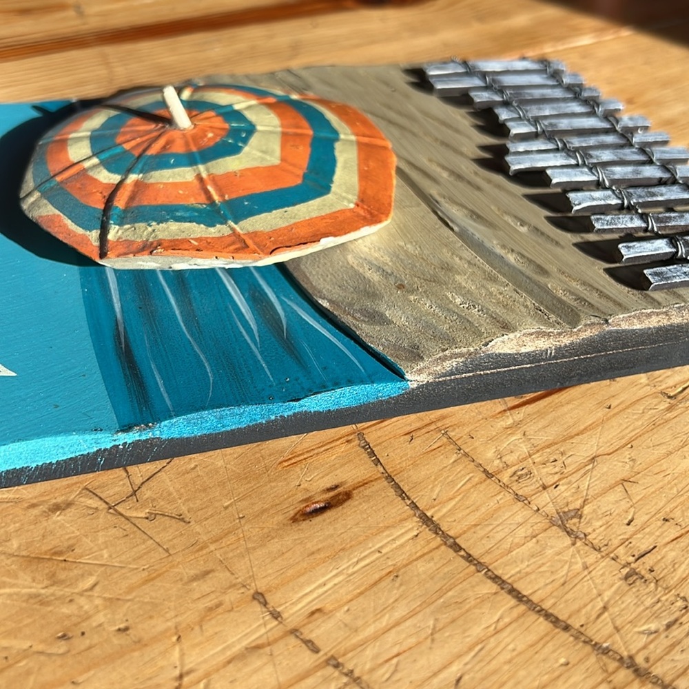 Distressed “Life is Better at the Beach” 3D Wall Art with Metal Hanger - Picture 5 of 16